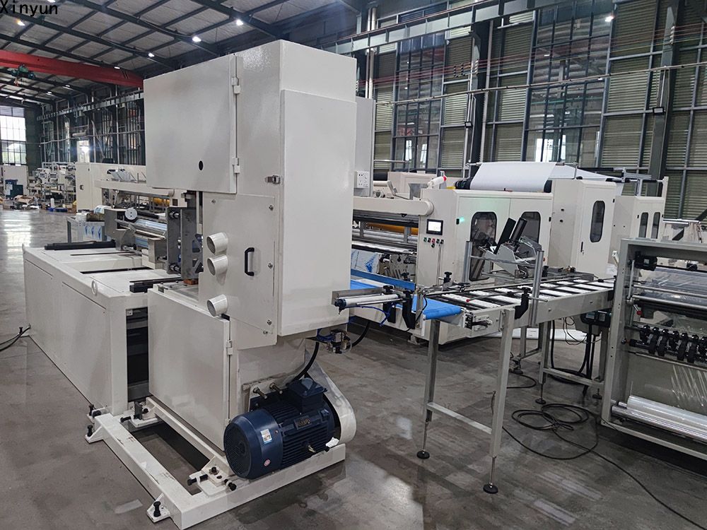 Automatic labeling kitchen towel paper machine production line