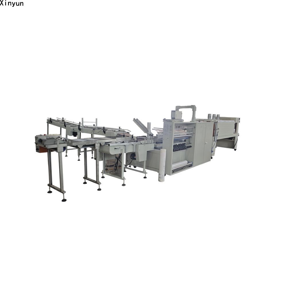 High speed 2 rolls labeling JRT roll paper shrink wrapping machine
