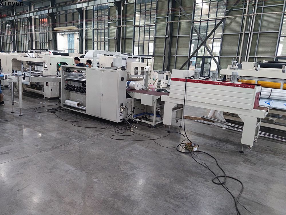High speed 2 rolls labeling JRT roll paper shrink wrapping machine