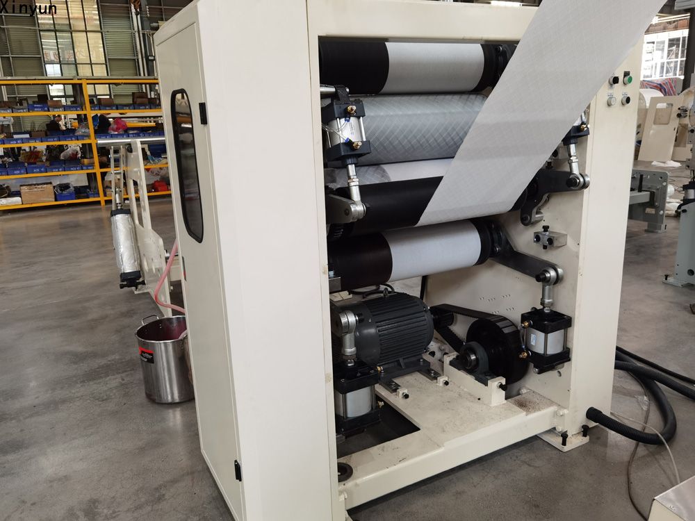 Automatic V fold hand towel paper glue lamination machine