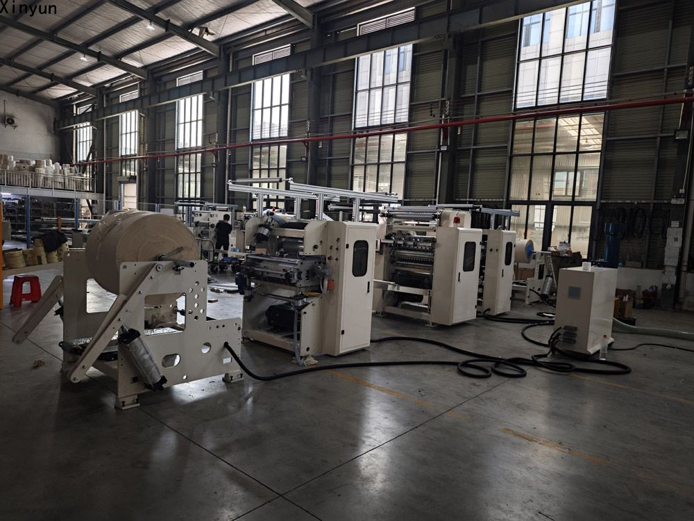 Automatic V fold hand towel paper glue lamination machine