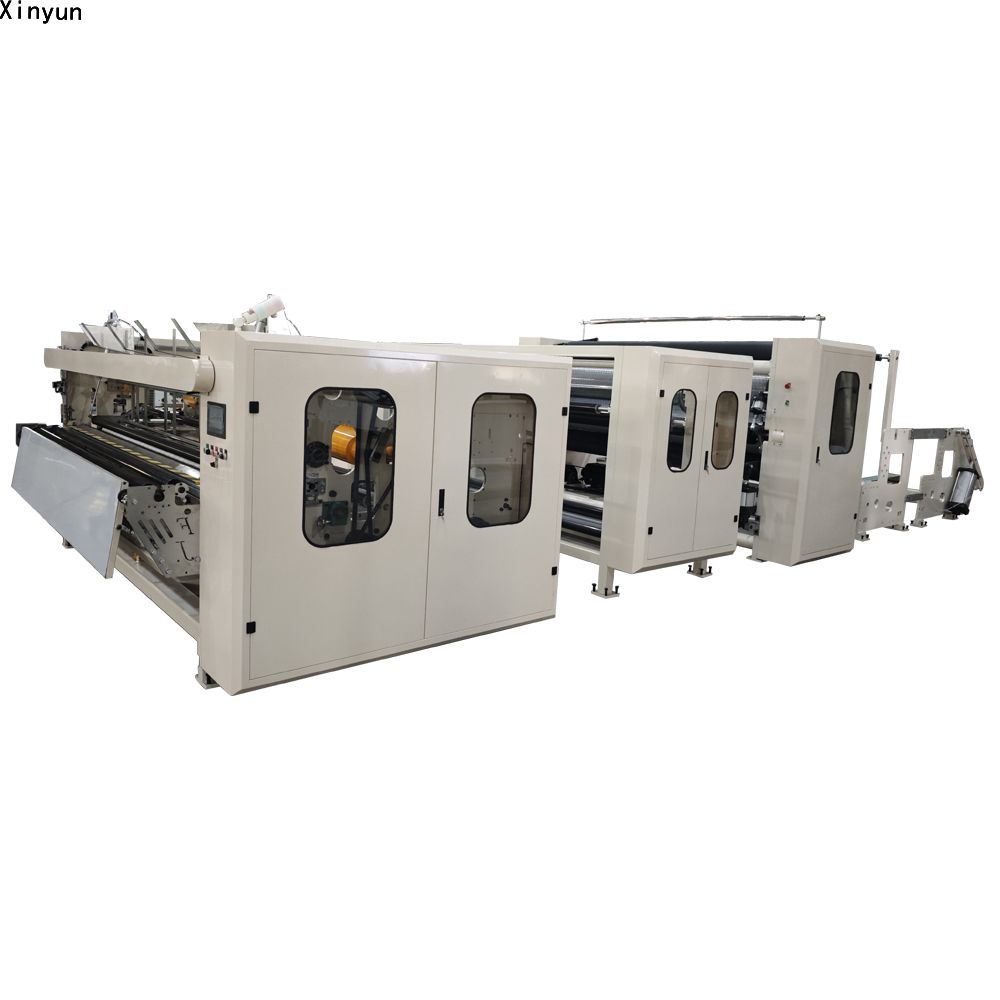Automatic glue lamination small toilet paper rewinding machine