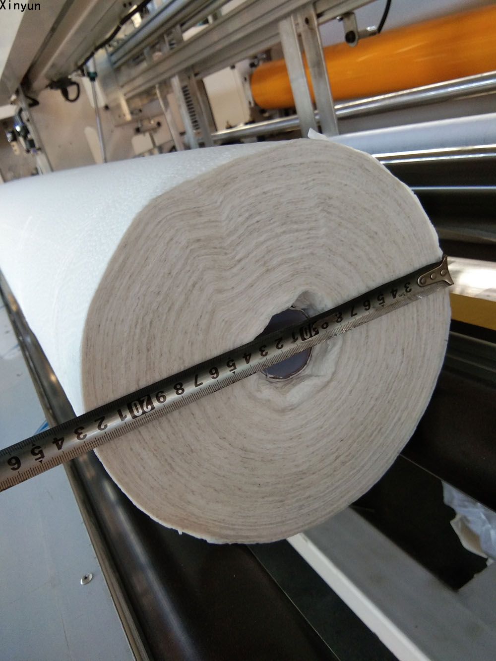 Automatic deco embossing maxi roll paper making machine