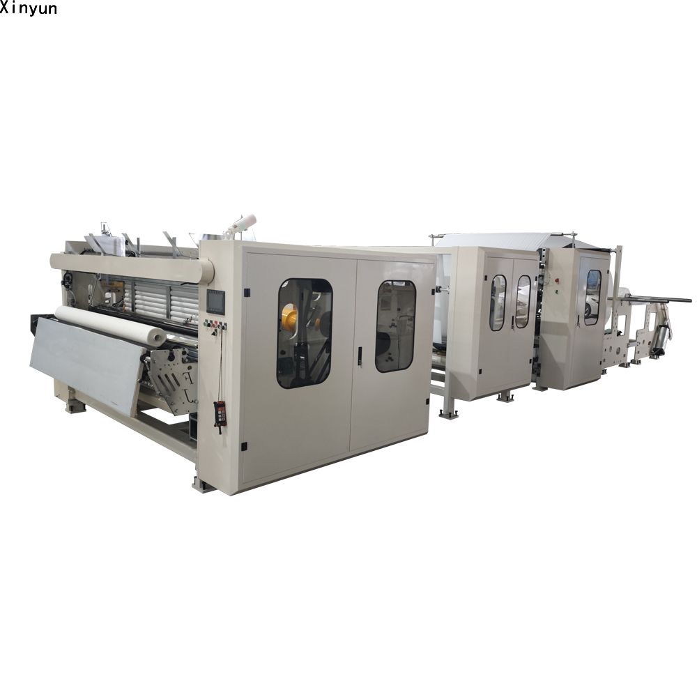 Automatic glue lamination kitchen towel paper rewinding machine