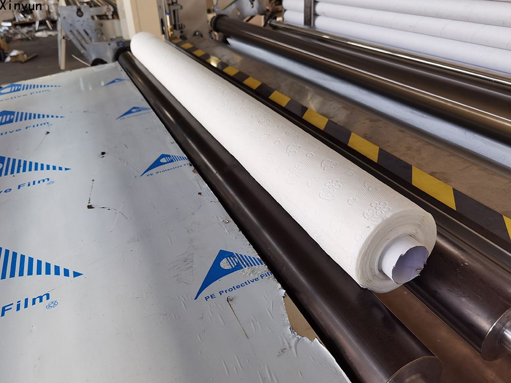 Automatic glue lamination kitchen towel paper rewinding machine