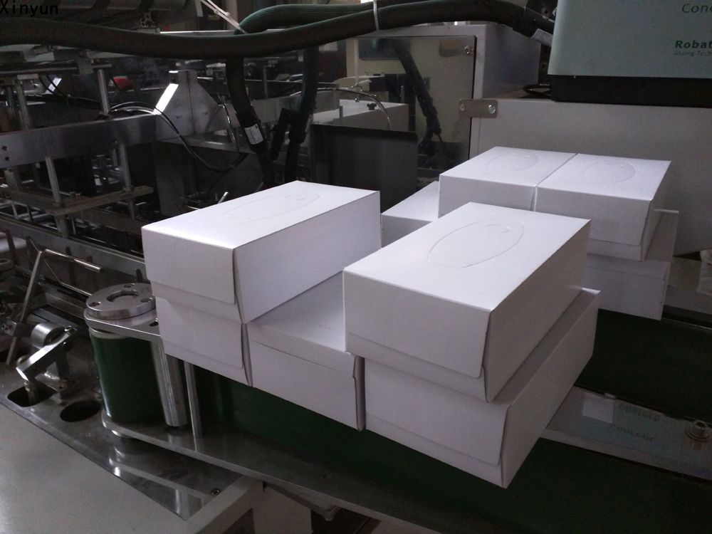 XY-GU-A-A Automatic transferring facial tissue carton box packing machine production line
