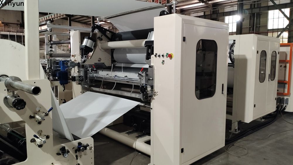 Automatic glue lamination toilet paper perforating machine