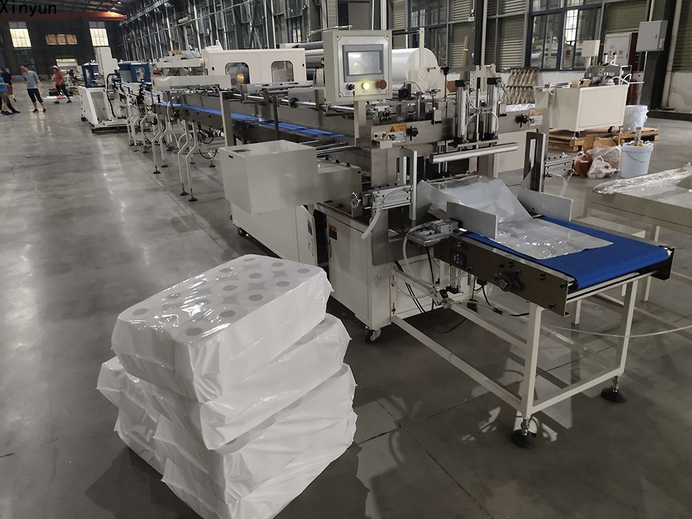 Low price 48 rolls small toilet paper bundle packing machine