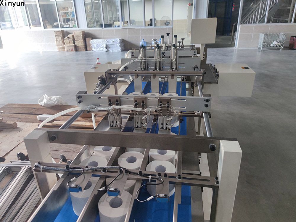 Low price 48 rolls small toilet paper bundle packing machine