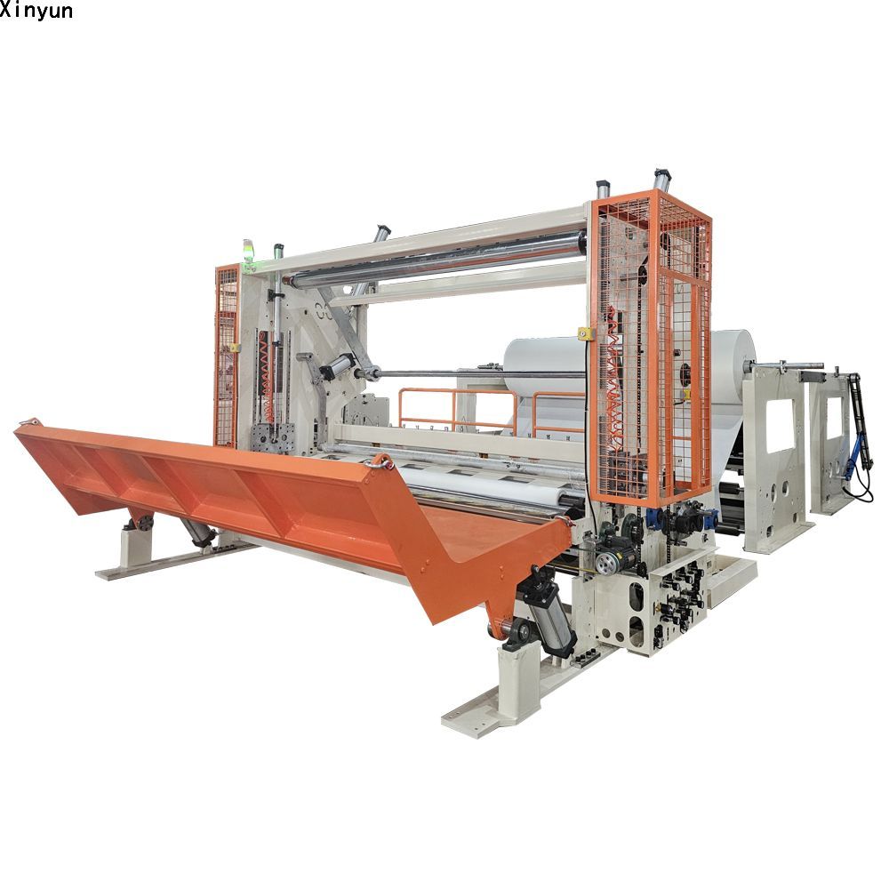 High speed jumbo roll paper slitting rewinding machine